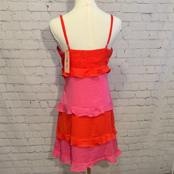 Colorful Ruffled Mini Dress - Picture 2 of 6